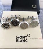 Best Copy Montblanc Classique Gold Face Cufflinks Round